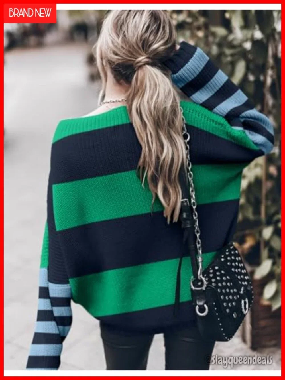 Oversized Batwing Sleeve Mock Neck Chunky Knit Pullover Sweater